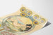 Vintage Art Nouveau Poster Il Mattino with feminine study and sunflowers