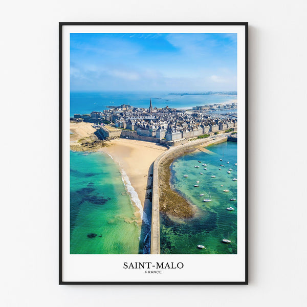 Luchtfoto van Saint-Malo | Fotoafdruk