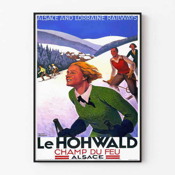 La Hohwald Station de ski en Alsace | Reproduction d’affiche ancienne