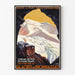 Trein van Mont-Blanc - Glacier de Bionnassay | Kunstdruk van een oude poster — ingelijst kunstwerk aan de muur
