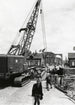 Demontage van de draaibrug van Cherbourg - De landing in Normandië — weergave van het kunstwerk
