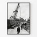 Demontage van de draaibrug van Cherbourg - De landing in Normandië — ingelijst kunstwerk aan de muur