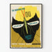 Vintage poster ter bewustwording tegen malaria en muggen
