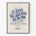 Vintage poster met bloemlettering « In Fancy You Are Ever By My Side »