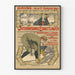 Vintage poster van de schaatswedstrijd in Davos 1904