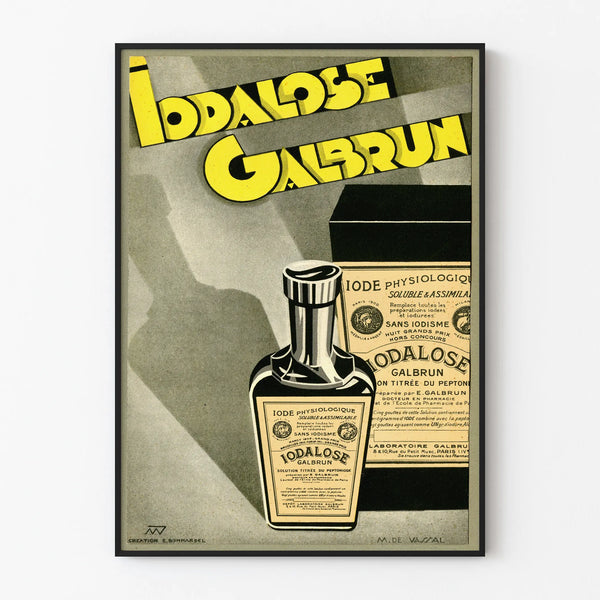 Vintage reclameposter Iodalose Galbrun muurdecoratie