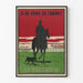 Vintage poster van honkbal 'Gaat hij weg of komt hij terug?'