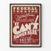 Vintage Theaterposter Federal 'It Can't Happen Here' Sinclair Lewis
