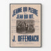 Vintage poster van operette Jeanne die huilt en Jean die lacht door J. Offenbach
