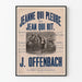 Vintage poster van operette Jeanne die huilt en Jean die lacht door J. Offenbach