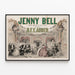 Vintage poster van de operette Jenny Bell met barokke decoratie — ingelijst kunstwerk aan de muur