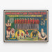 Vintage poster van John Robinson's Challenge met Louis Cyr en Horace Barre — ingelijst kunstwerk aan de muur