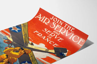 Vintage militair Air Service France 1917 poster