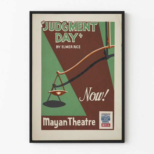 Vintage theaterposter "Judgment Day" door Elmer Rice