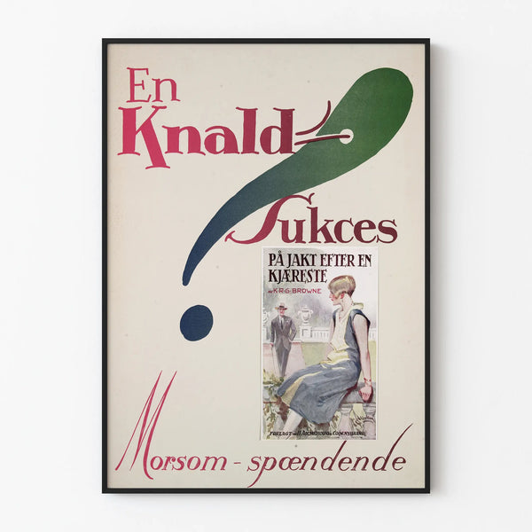 Vintage poster muurdecoratie En Knald Sukces met retro ontwerp