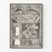 Vintage kalenderposter 1893 versierd met een lelie in gravure