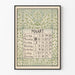 Muurposter Kalender Maart 1899 Art Nouveau met Bladmotieven