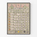 Poster Kalender Oktober Vintage Art Nouveau