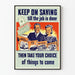 Vintage poster over motivatie, sparen en toekomstkeuzes