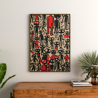 Pop Art Affiche - Abstracte Figuren