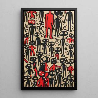Pop Art Affiche - Abstracte Figuren