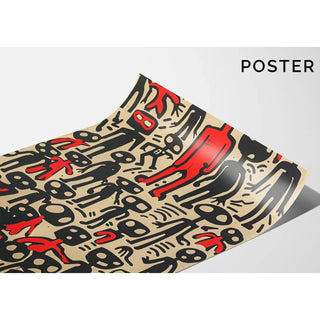 Pop Art Affiche - Abstracte Figuren
