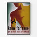 Vintage poster voor bewustwording over bloedtest voor syfilis