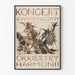 Vintage concertposter symfonisch orkest harmonie