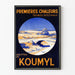Vintage reclameposter met Koumyl-druppels voor darmproblemen
