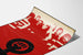 Decoratieve feministische poster Kvinnefronten rood en zwart