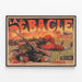 Vintage poster of The Debacle by Émile Zola — framed artwork on a wall