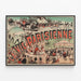 Vintage poster La Vie Parisienne feestelijke en elegante scène — ingelijst kunstwerk aan de muur