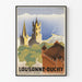 Vintage poster Lausanne-Ouchy Zwitserland door Vera Hirzel
