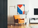 Geometrische Poster in Rood, Blauw en Wit - Muurdecoratie Artem Legrand