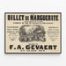 Vintage poster Le Billet de Marguerite - Komische opera in 3 akten — ingelijst kunstwerk aan de muur