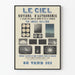Vintage astronomische poster « De Hemel » voor wanddecoratie