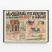 Vintage poster Le Journal biedt cadeaus aan abonnees — ingelijst kunstwerk aan de muur