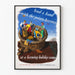 Vintage poster van aardappelpluk op de boerderij
