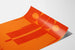Decoratieve abstracte poster rood en oranje Leo Manso