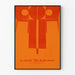 Decoratieve abstracte poster rood en oranje Leo Manso