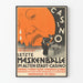 Vintage poster van het Laatste Maskerbal in het Oude Casino van de Stad