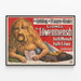 Vintage poster Lionel Löwenmensch, halve man halve leeuw — ingelijst kunstwerk aan de muur