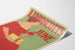 Vintage Poster Lippincott's juni met Vrouw in Rode Jurk