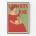 Vintage Poster Lippincott's juni met Vrouw in Rode Jurk