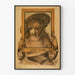 Vintage portretposter van Lizzie Evans met gebroken omlijstingseffect