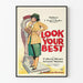 Vintage poster Look Your Best, retro mode illustratie