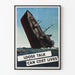 Vintage Poster Scheepswrak Loose Talk Kan Levens Kosten