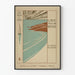 Vintage poster Liefde en Rots kustlandschap