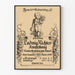 Vintage poster van de tentoonstelling Ludwig Richter in het Gewerbemuseum Basel