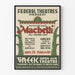 Vintage Poster Macbeth Shakespeare Federal Theatres Green and Red
